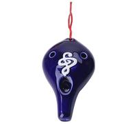Ocarinas Ocarina Cerámica 6 Agujeros Flauta Ocarina Alto C Instrumento Musical Tallado A Mano Ocarina Cinturón Cordón Hermoso Clásico(Blu)