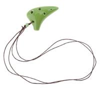 Ocarinas Ocarina Cerámica 6 Agujeros Mini Ocarina Alto Tono C Ocarina Cerámica Flauta Instrumento Hecho A Mano Ocarina Regalo Creativo Clásico(Green)