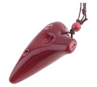 Ocarinas Ocarina Cerámica Alto C Ocarina tallada a mano Instrumento de 6 agujeros Flauta humeante Ocarina for aprender principiante Gente (Color : Brown)