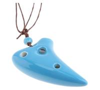 ocarinas Ocarina Cerámica Alto C Ocarina tallada a mano Instrumento de 6 agujeros Flauta humeante Ocarina for aprender principiante Colecciona (Color : Blu)