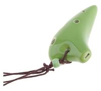 Ocarinas Ocarina Cerámica Alto C Ocarina tallada a mano Instrumento de 6 agujeros Flauta humeante Ocarina for aprender principiante Clásico (Color : Green)