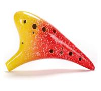 Ocarinas Ocarina Cerámica Flauta Ocarina Alto C Pintada A Mano De 12 Agujeros Instrumento Musical Ocarina Adecuado for Principiantes, Adultos (Color : A) Clásico