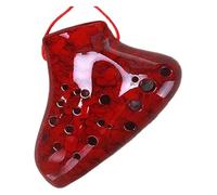 Ocarinas Ocarina clásica y duradera, instrumento Musical de Ocarina Alto C de tres tubos for artistas industriales, estudiantes, adultos, regalo for principiantes Clásico(Red)