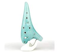 Ocarinas Ocarina de 12 agujeros azul claro de tono medio C Ocarina instrumento Musical adecuado for principiantes instrumento de viento de madera chino Clásico