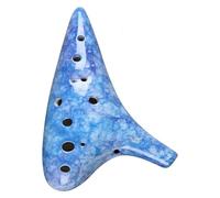 Ocarinas Ocarina de 12 agujeros con aspecto fino agrietado Alto C Ac tono Ocarina de cerámica instrumento de juego for principiantes adultos niños Clásico