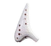 ocarinas Ocarina de 12 agujeros de tono medio C Ocarina profesional que toca instrumento musical adecuado for estudiantes principiantes Decoración hogareña(Blanc)