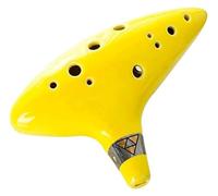ocarinas Ocarina de 12 agujeros de tono medio, tecla C Ac, Ocarina de cerámica esmaltada brillante, instrumento Musical, partitura for principiantes Decoración hogareña