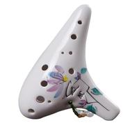 ocarinas Ocarina de 12 agujeros, moda creativa, flor azul pequeña, tono medio, Ocarina en tono C, principiante, estudiante adulto, tocando instrumento Musical Colecciona