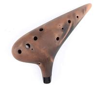 ocarinas Ocarina de 12 agujeros, Ocarina marrón ahumada, entrada for principiantes, estudiante, Ocarina, instrumento Musical, regalo de cumpleaños creativo Decoración hogareña