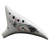 Ocarinas Ocarina de 12 hoyos Pintura creativa de flores Ocarina de tono medio C Adecuado for principiantes, niños y adultos for tocar instrumentos musicales Clásico