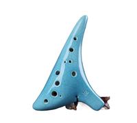 Ocarinas Ocarina de 12 hoyos, tono medio, tono C, Ocarina de entrada, instrumento de juego profesional for adultos principiantes, estudiantes, regalo escolar de cumpleaños Clásico(Blu)