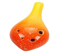 Ocarinas Ocarina de 6 agujeros de tono medio Ocarina de tono Ac for principiantes adultos niños tocando instrumentos musicales cumpleaños creativo Clásico(Orange)