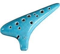 Ocarinas, Ocarina de arcilla agrietada de tono alto C (SC) de 12 agujeros, modelado submarino creativo for principiantes for practicar instrumentos de flauta, un regalo for los amantes de la música(Bl