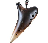 Ocarinas, Ocarina de arcilla cocida a alta temperatura de 12 hoyos Alto F (AF), exquisito instrumento musical nacional en forma de submarino, universal for todo tipo de música