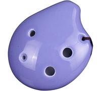 Ocarinas, Ocarina de arcilla esmaltada de color C (SC) de tono alto de 6 orificios, instrumentos de viento de práctica for principiantes en forma de gota de arte creativo, caja de embalaje + cordón +