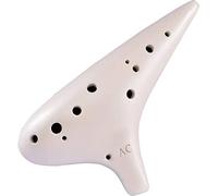 Ocarinas, Ocarina de arcilla esmerilada Alto C (AC) de 12 hoyos, instrumentos en forma de submarino for adultos que tocan profesionalmente, regalo artístico exquisito(Beige)