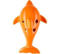 Ocarinas, Ocarina de cerámica con forma de delfín de dibujos animados creativos 6 agujeros Alto C (AC), los estudiantes de primaria aprenden a practicar instrumentos de flauta, regalos for niños peque
