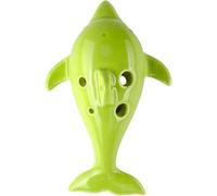 Ocarinas, Ocarina de cerámica con forma de delfín de dibujos animados creativos 6 agujeros Alto C (AC), los estudiantes de primaria aprenden a practicar instrumentos de flauta, regalos for niños peque