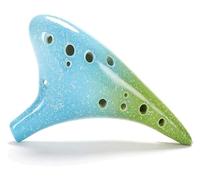 Ocarinas Ocarina de cerámica de 12 agujeros Alto C con cordón for adultos principiantes Ocarina de aprendizaje musical Gente