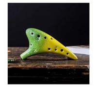 Ocarinas Ocarina de cerámica de 12 agujeros Alto C con cordón for adultos principiantes Ocarina de aprendizaje musical Clásico(C)
