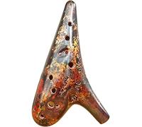 Ocarinas, Ocarina de cerámica lacada de Color Alto C de 12 agujeros for principiantes, instrumento de viento for estudiantes de estilo submarino creativo, regalos de arte
