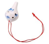Ocarinas Ocarina de cerámica portátil de 6 agujeros, instrumento profesional de flauta afinada de Alto CA for adultos, estudiantes, principiantes, regalo de cumpleaños Clásico