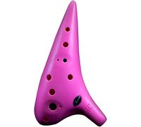 Ocarinas, Ocarina de plástico anticaída de alto C (AC) de 12 hoyos for principiantes, los estudiantes practican instrumentos de viento de estilo submarino, bolsa de tela + cordón + protector de boquil