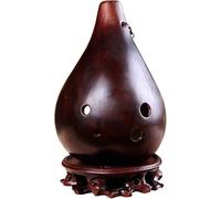 Ocarinas, Ocarina de terracota C de bajo de 6 agujeros ahumado natural, instrumento de viento étnico con forma de gota de agua retro creativa, for la familia