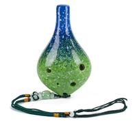 Ocarinas Ocarina de tono medio de 6 agujeros, Ocarina azul degradado de boca larga for principiantes, niños, estudiantes que tocan instrumentos musicales Clásico