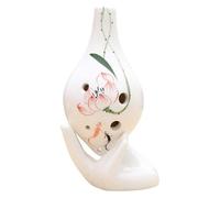 Ocarinas Ocarina Instrumento musical de 6 agujeros Ocarina hecha a mano Alto C Nivel AC Patrón de flores Ocarina Adecuado for principiantes y adultos Clásico