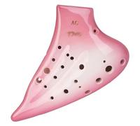 Ocarinas Ocarina Ocarina C de tono medio, doble tubo, tres tubos, adecuada for principiantes, estudiantes adultos de nivel básico, instrumento musical Ocarina Clásico ( Color : Pink , Size : 17.7*12*5