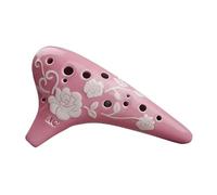 Ocarinas Ocarina Ocarina de cerámica Ac de 12 agujeros con cordón for niños principiantes y músicos instrumentos profesionales Clásico (Color : Pink, Size : 10 * 18cm)