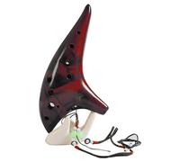 ocarinas Ocarina Ocarina de cerámica ahumada única de 12 agujeros tallada a mano con forma elegante Ocarina de cerámica for aprender principiante Colecciona (Color : Red)
