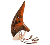 ocarinas Ocarina Ocarina de cerámica ahumada única de 12 agujeros tallada a mano con forma elegante Ocarina de cerámica for aprender principiante Decoración hogareña (Color : Yellow)
