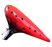 Ocarinas Ocarina Ocarina de cerámica de 12 agujeros Alto C, instrumento for principiantes, amantes de la música y profesionales Clásico(Red)
