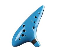 Ocarinas Ocarina Ocarina de cerámica de 12 agujeros de tono medio C for tocar instrumento musical adecuado for principiantes y adultos Ocarina Clásico(Blu)