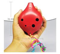 Ocarinas Ocarina Plástico 6 Agujeros Ocarina of Time Mini Flauta Hecha a Mano Soprano C Instrumentos Musicales Ocarina Regalos (Color : E) Clásico(Purple)