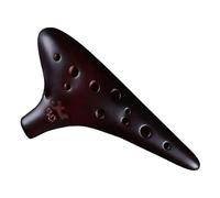 Ocarinas Ocarina portátil de 12 agujeros, instrumento de juego de Ocarina con grietas ahumadas, adecuado for principiantes, Ocarina for adultos Clásico (Color : Brown, Size : 13.5 * 6cm)