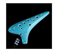 ocarinas Ocarina portátil de 12 agujeros, instrumento de juego de Ocarina con grietas ahumadas, adecuado for principiantes, Ocarina for adultos Decoración hogareña(Blanc)