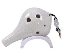 Ocarinas Ocarina profesional de cerámica Ac de 6 agujeros, instrumento Musical for principiantes, entrada, Ocarina profesional for adultos Clásico(Blanc)