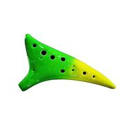 ocarinas Ocarinas 12 agujeros profesional Ac doce agujeros porcelana azul y blanca for principiantes instrumento de Ocarina de rendimiento de autoestudio Decoración hogareña(Yellow)