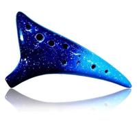 ocarinas Ocarinas 12 agujeros profesional Ac doce agujeros porcelana azul y blanca for principiantes instrumento de Ocarina de rendimiento de autoestudio Decoración hogareña(Blu)