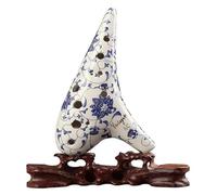 Ocarinas Ocarinas Porcelana Azul y Blanca Profesional 12 Agujeros Alto C for Principiantes Autoestudio Ocarinas Instrumento de Rendimiento Gente(Blu)