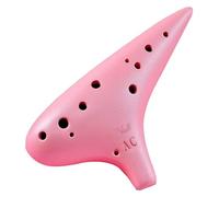 Ocarinas Ocarinas Principiante Ahumado Profesional Hecho A Mano 12 Hoyos Ac Ocarina Instrumento Adecuado for Estudiantes Músicos Clásico(Pink)