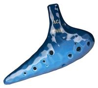 Ocarinas Ocarinas12 agujeros Ice Crack Ocarina instrumento de juego for músico adulto profesional Ocarina regalo de cumpleaños Clásico (Color : Blu, Size : 18.3 * 10.5 * 5cm)