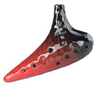ocarinas Ocarinas12 agujeros Ice Crack Ocarina instrumento de juego for músico adulto profesional Ocarina regalo de cumpleaños Colecciona (Color : Red, Size : 18.3 * 10.5 * 5cm)