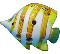 Ocarinas, Principiante for aprender Tweeter de 4 orificios Ocarina pequeña de cerámica, Dibujos animados creativos Instrumentos de viento de entretenimiento en forma de animal marino, Regalo único(7)