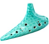 Ocarinas, Principiantes de 12 hoyos practican tocando Ocarina esmaltada agrietada, instrumentos de viento de arcilla en forma de submarino creativos, regalos for amantes de la música(Green,SC)