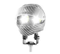 Ocastuted Iluminación Auxiliar para Motocicletas,Lámpara LED Impermeable | Luces De Motocicleta Con Forma De Casco Y Flash De Doble Color - Para Touring En Carretera Al Aire Libre Conducción Nocturna