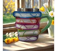 Ocastuted Taza De Libros Pintados, Copa Del Libro Con Asa, Vajilla Estética De Resina Para Colección De Estudio, Para Amantes De La Literatura, Biblioteca, Cocina Y Hogar